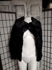 steampunk Vtg S sheared beaver Fur COAT 1940s 50s Old Money Ww2 Open OR 1 Button