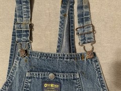 Vintage USA OshKosh B’Gosh Vestbak Denim Overalls Jumper Dress Small Grunge 90s