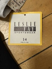 NOS Vintage 80s Leslie Fay Double Breasted Short Sleeve Blazer Shoulder Pads 14P