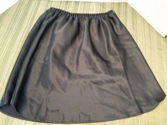 Vintage FARR WEST Shiny SATIN Half SLIP Skirt Black Wet Look Med #152-17