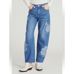 NWT Driftwood Parker Rose Patchwork Barrel Leg Jeans Sz 24X28