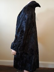 Vintage 1950’s Broadtail Lamb Black Coat Large