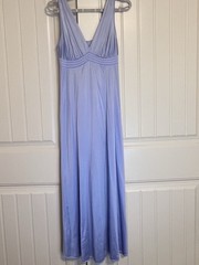 Vintage Powder Blue Vanity Fair Size 32 Long Nightgown Nylon Made In USA Read