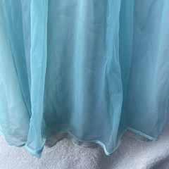 Vintage Gotham Gold Stripe Nightgown Nylon Chiffon Lace Women’s 34 Blue Ribbon