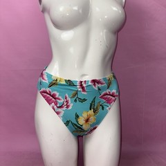 Vtg 2004 Victoria’s Secret Floral Hibiscus High Cut Bikini Swim Bottoms sz M
