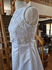 Jessica McClintock Wedding Dress Timeless Column Silhouette Low Back Size 6