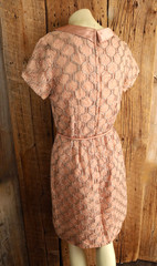 Vintage Mary Roberts New York Brocade Belted Dress Size 14 1/2