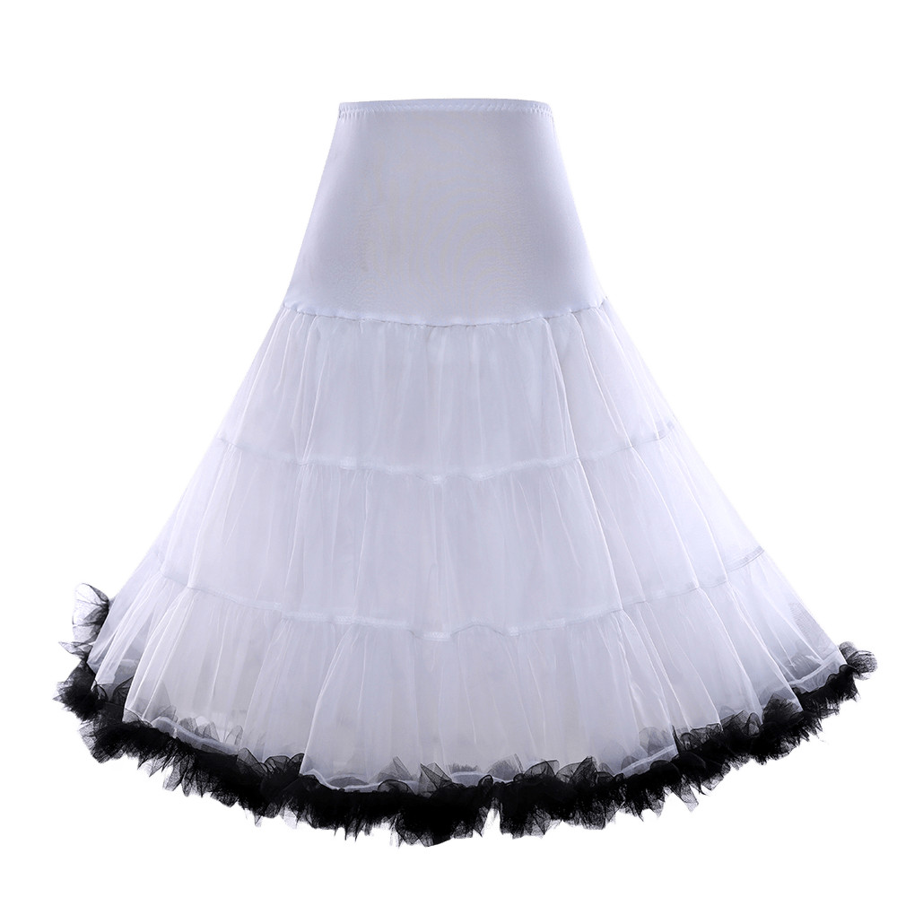 50’s women Petticoat Underskirt Retro Vintage Swing Rockabilly White, Black ,Red