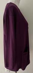 Plum Karen Scott Sweater Oversized Ribbed Cardigan Women’s Size PS NWT Retro 90s