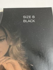 Vintage K-Mart Sheer Intrigue Thigh Highs Lace Top Stockings B Black Sandalfoot
