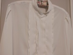 Vtg Alexandria White Classic Womens Blouse,Pleaded Front, Career Core, Sz16,USA
