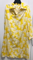 Tanner of NC Dress Size S/M (tag 14) Yellow w Sheep Vintage Classic READ
