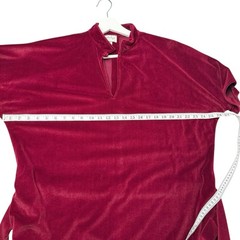 VTG Red Velvet Dress 50s Jonathan Logan Party Belt SZ 13/14 L Maxi Holiday Class