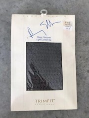 Vintage Perry Ellis Trimfit Black Sheer Pantyhose Panty Hose SZ Average