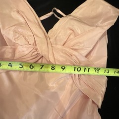 Harry Keiser Party Dress Cocktail Rose Pink Taffeta Vintage 1950s