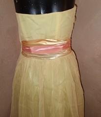 Vintage Strapless Prom Pinup Rockabilly Fred Perlberg Dress Chartreuse Sz S