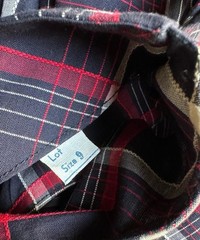 Vintage 1950s Black Red Tartan Plaid Dress Neck Tie Sleeveless Fit Flare XS