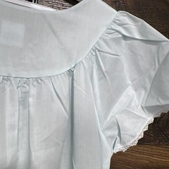 VGT Carole Night Gown Med Long BlueGrandma Cottage Core Pleasant Lightweight USA