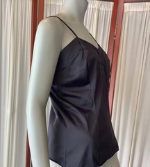 Greenco Maid Vintage Camisole Black Tank Top Spaghetti Strap Size Large