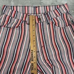 Vtg 70s Levis For Gals Big E Sta-Prest Striped Bell Bottom Pants Pink 26×30