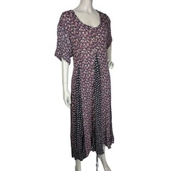 VTG 90s Nostalgia Grunge Prairie Boho Cottagecore Calico Floral Paneled Dress