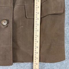 Sears Napoli Suede Jacket Womens Brown Faux Suede Vinyl Vintage 70s Coat