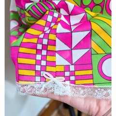 Accentuette Pink/Green/Yellow/White Mod Print Half Slip