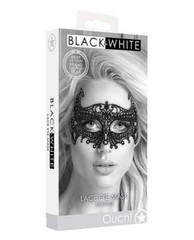 Shots Ouch Black & White Lace Eye Mask – Empress Black