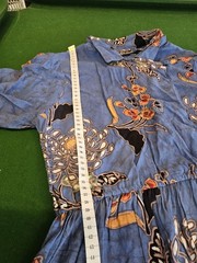 Vintage Batik Suryono Asia Indonesia Boho 60s 70s Cotton Dress Hippie Size S-M