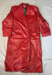 global identity Jacket g-iii leather Red Trench Size M