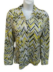 VTG 60’s Stockton Stretchy Polyester Zig Zag Shirt Size 16