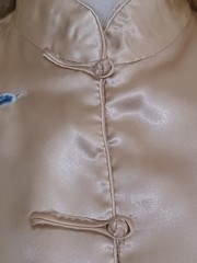 Vintage 1980s/1990s Shieh Hwa Classics Chinese Satiny Champagne Embroidered Vest
