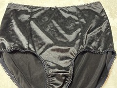 Vtg MARILYN MONROE 7159-49 Second Skin Satin 2X Black Leopard Panties #219
