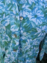 Vtg 60’s Westover Walker Turquoise Blue Floral Dress Jacket (3) Piece Belt M 12