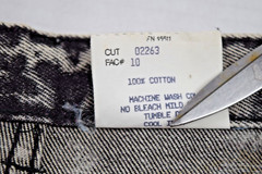 Vintage Jeans Made In The Shade Size W28 80s Black Acid Wash Made USA