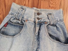 Vintage LEI baggy wide leg high rise jeans Y2K 90s l.e.i. light blue USA womens