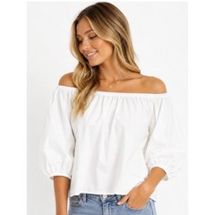 Anthropologie Holding Horses Off The Shoulder Balloon Sleeve Top Sz Small