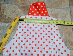 Vintage 70’s 100 Parkhouse Dallas Polka Dot Swing Dress XXS Rockabilly Mod MCM