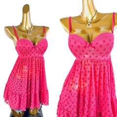 Vintage VTG y2k fairycore sheer lingerie babydoll top
