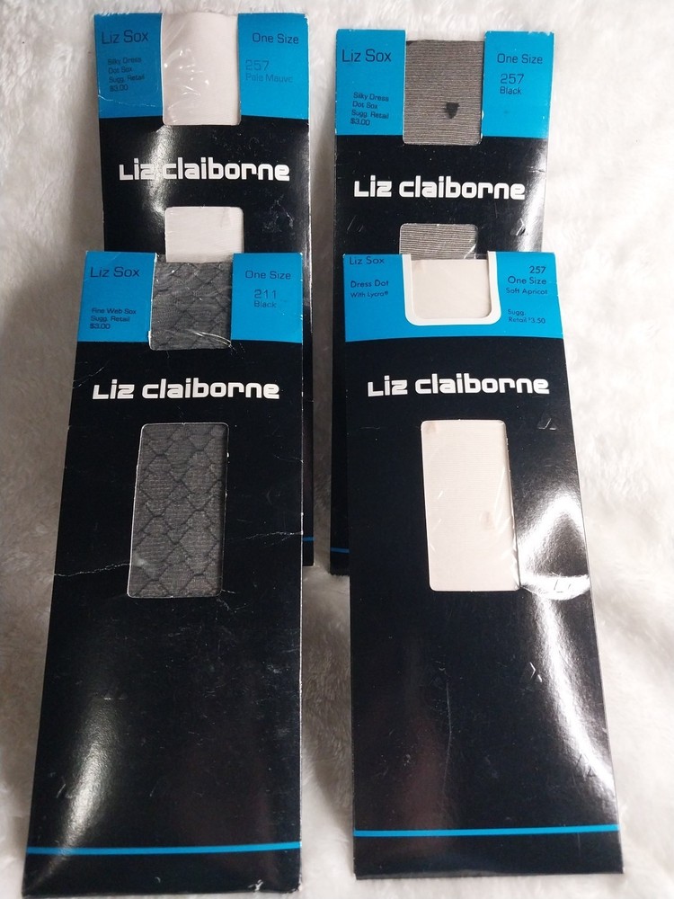 VTG Knee Highs – Liz Claiborne- 4 Pairs Assorted – See Pictures