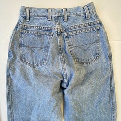 St. Maarten Dallas Black Leather & Jean Studded Western Pants Vintage Size 6 28