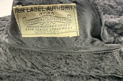 VTG Black Persian Lamb Broadtail Coat Mink Fur Collar Glam Classic S/M Old Money
