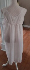 VTG Barbizon Gown Blendaire Batiste Silky Cotton Pale Pink Embroidered USA Med