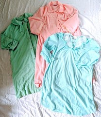 VTG Lot of 3 80s Nightgowns Robes House Dress Vanity Fair Sears M/L Cottagecore