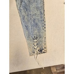 Vintage Trova Sport Acid Wash Lace Up Ankle Tapered Jeans Blue Womens 29×27