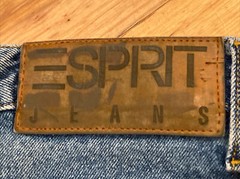 Vintage ESPRIT High Wasted Mom Womens Blue Denim Jeans Tapered Size 27 x 26