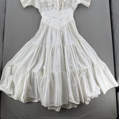 Vintage 80s Karen Alexander Tiered Romantic Western Coquette Prairie Dress 8