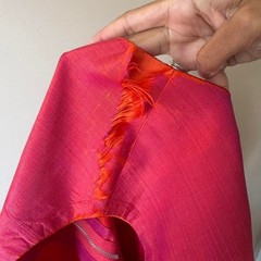 Vintage 60s pink orange iridescent dress AS IS mod shift mini raw silk small