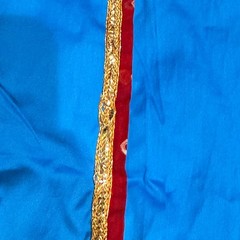 Vtg Traditional Indian Skirt Blue Red Gold Bells Ethnic Maxi Boho Festival