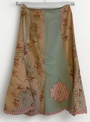 RARE 70s Vintage Hippy Skirt Home Sewn Unique made from pillow cases & sheets